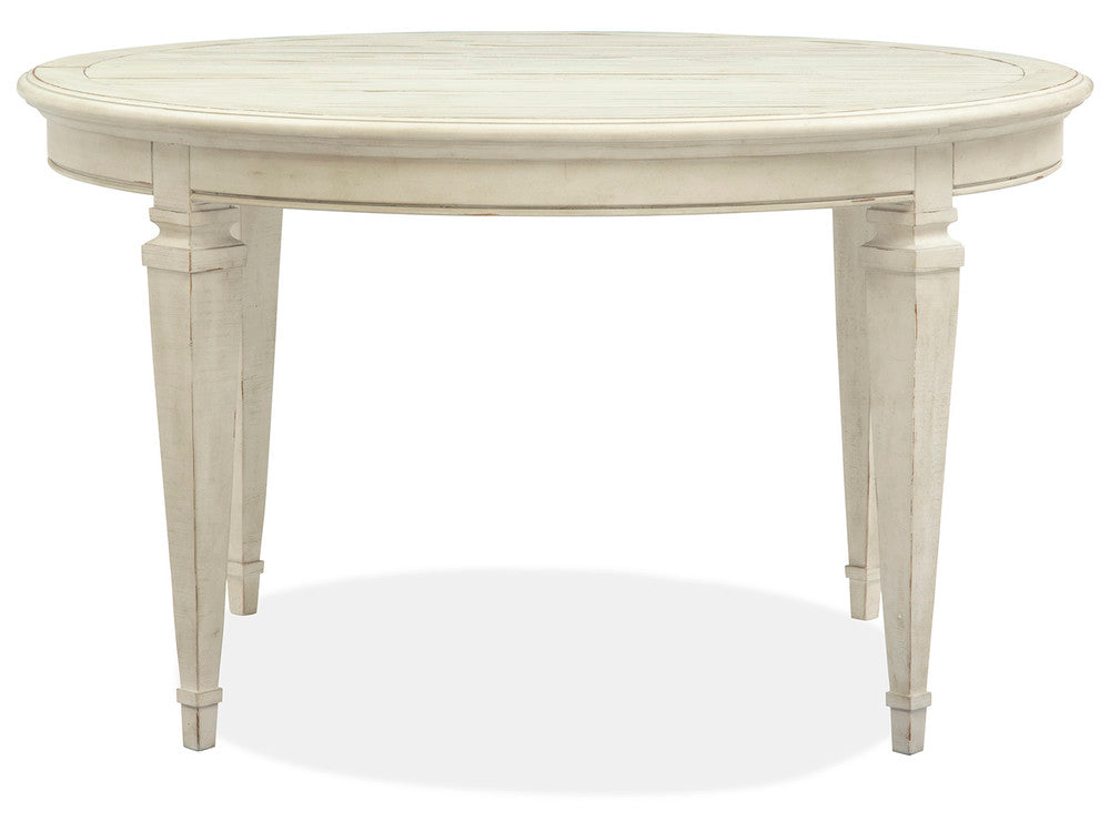 Magnussen - Newport Alabaster Extendable Round Dining Table With 2 Side Chairs 2 Arm Chairs And Buffet - D5430-25-KIT13 view 3