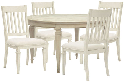 Magnussen - Newport Alabaster Extendable Round Dining Table With 4 Side Chairs - D5430-25-KIT1 view 1