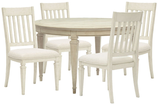 Magnussen - Newport Alabaster Extendable Round Dining Table With 4 Side Chairs - D5430-25-KIT1 view 1