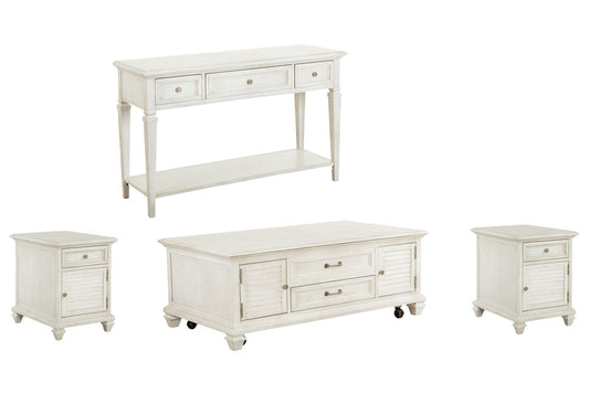 Magnussen - Newport Alabaster Lift Top Storage Cocktail Table With 2 Chairside End Table And Sofa Table - T5430-50KIT3 view 1