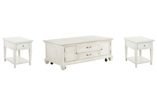 Magnussen - Newport Alabaster Lift Top Storage Cocktail Table With 2 End Table - T5430-50KIT5 view 1