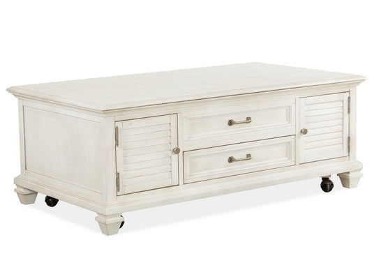 Magnussen - Newport Alabaster Lift Top Storage Cocktail Table With 2 End Table - T5430-50KIT5 view 2