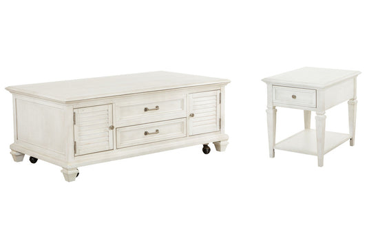 Magnussen - Newport Alabaster Lift Top Storage Cocktail Table With End Table - T5430-50KIT4 view 1