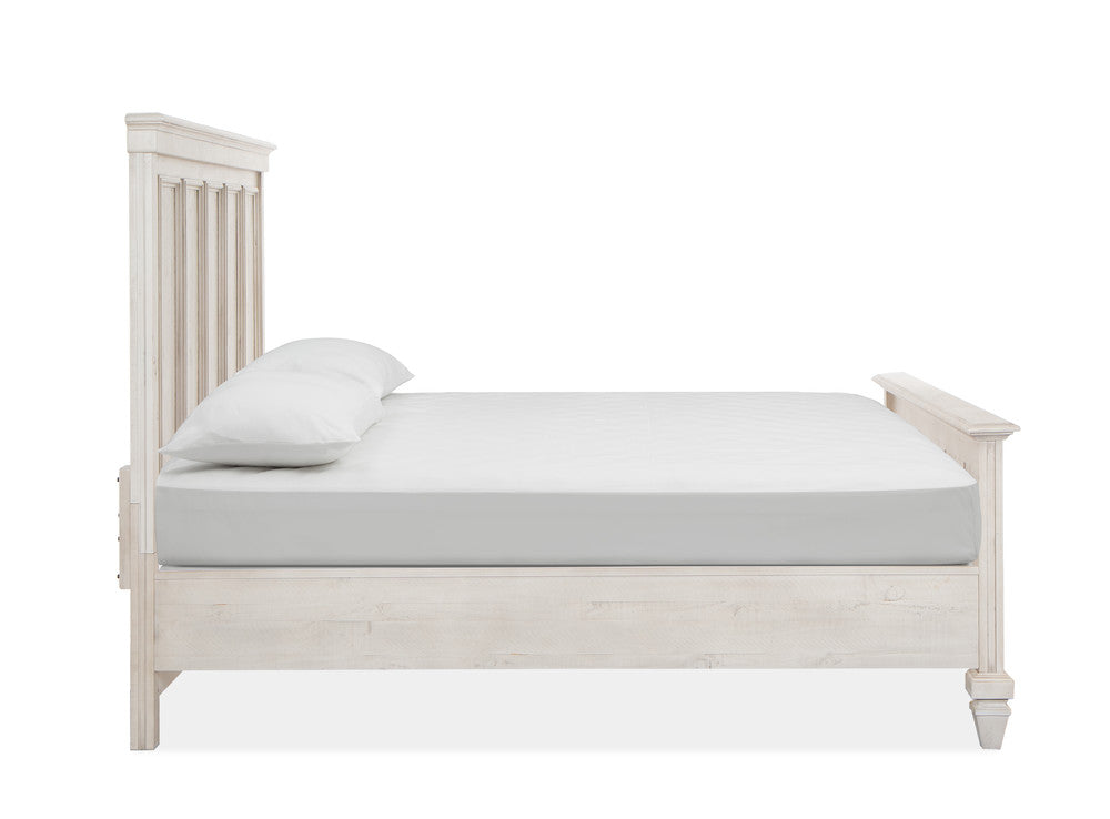 Magnussen - Newport Alabaster Queen Panel Bed 2 Nightstands Drawer Dresser With Landscape Mirror And Gentleman'S Chest - B5430-54-KIT6 view 4