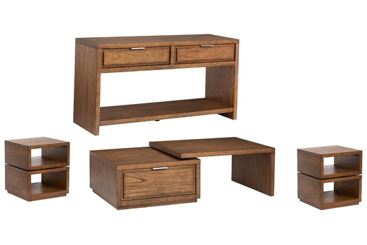 Magnussen - Newton Cinnamon Rectangular Cocktail Table 2 End Tables With Sofa Table - T6505-43-KIT3 view 1