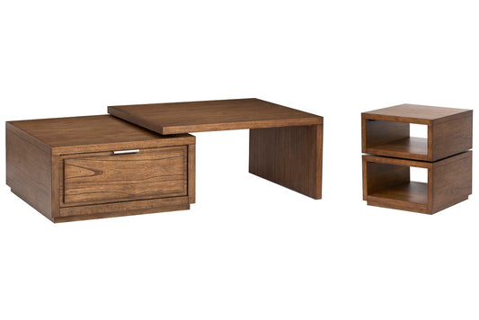 Magnussen - Newton Cinnamon Rectangular Cocktail Table With End Table - T6505-43-KIT1 view 1