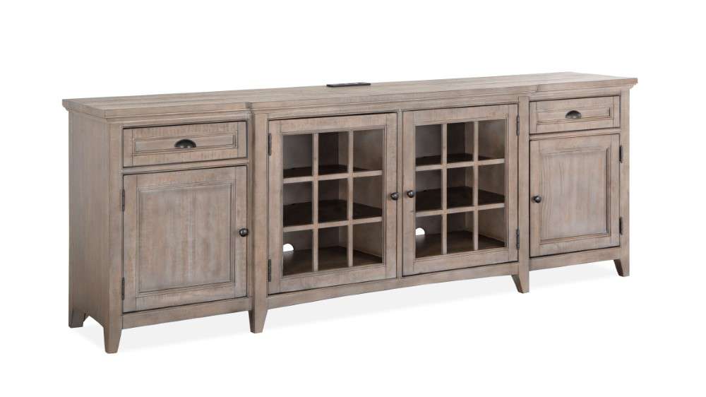 Magnussen - Paxton Place 90in Entertainment Console in Dovetail Grey - E4805-09 view 1