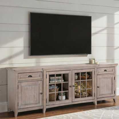 Magnussen - Paxton Place 90in Entertainment Console in Dovetail Grey - E4805-09 view 10