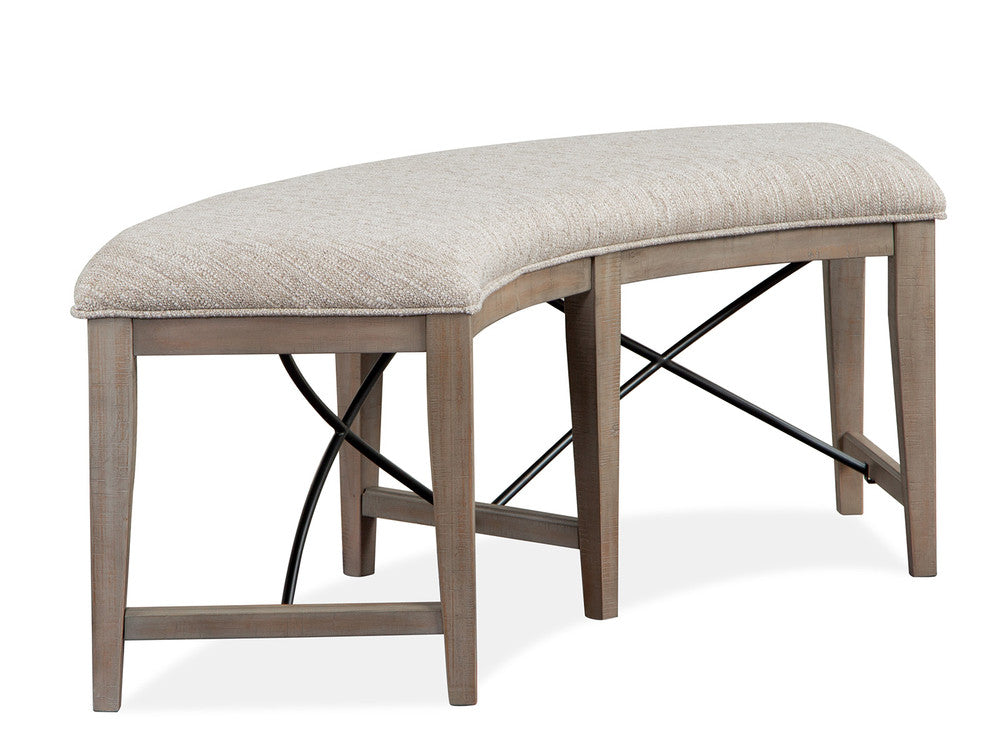 Magnussen - Paxton Place Dovetail Grey 52" Round Dining Table With 2 Curved Bench And Buffet - D4805-27-KIT6 view 4