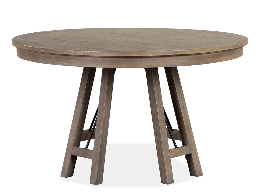 Magnussen - Paxton Place Dovetail Grey 52" Round Dining Table With 2 Curved Bench - D4805-27-KIT5 view 2
