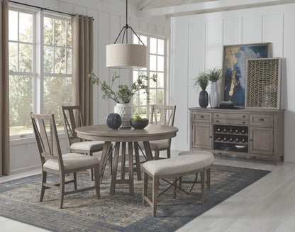 Magnussen - Paxton Place Dovetail Grey 52" Round Dining Table With 4 Side Chairs And Buffet - D4805-27-KIT2 view 10