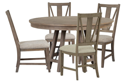 Magnussen - Paxton Place Dovetail Grey 52" Round Dining Table With 4 Side Chairs - D4805-27-KIT1 view 1