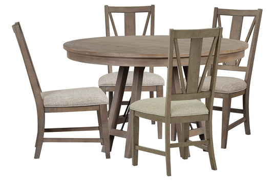 Magnussen - Paxton Place Dovetail Grey 52" Round Dining Table With 4 Side Chairs - D4805-27-KIT1 view 1