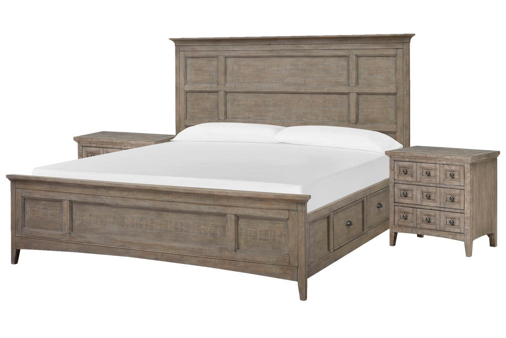 Magnussen - Paxton Place Dovetail Grey California King Panel Storage Bed With 2 Nightstands - B4805-75-KIT2 view 1