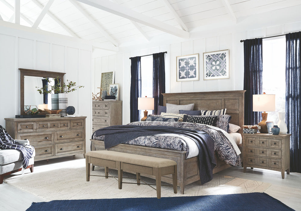 Magnussen - Paxton Place Dovetail Grey California King Panel Storage Bed With Nightstand - B4805-75-KIT1 view 9
