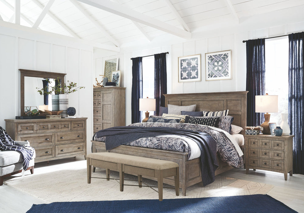 Magnussen - Paxton Place Dovetail Grey California King Panel Storage Bed With Small Nightstand - B4805-75-KIT7 view 10