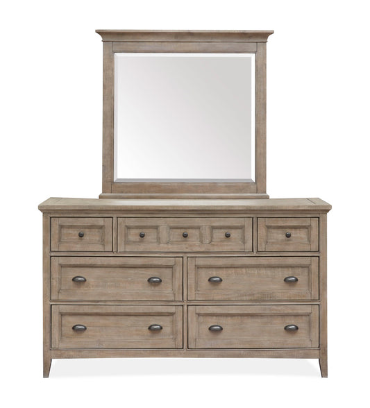 Magnussen - Paxton Place Dovetail Grey Drawer Dresser With Landscape Mirror - B4805-2040 view 2