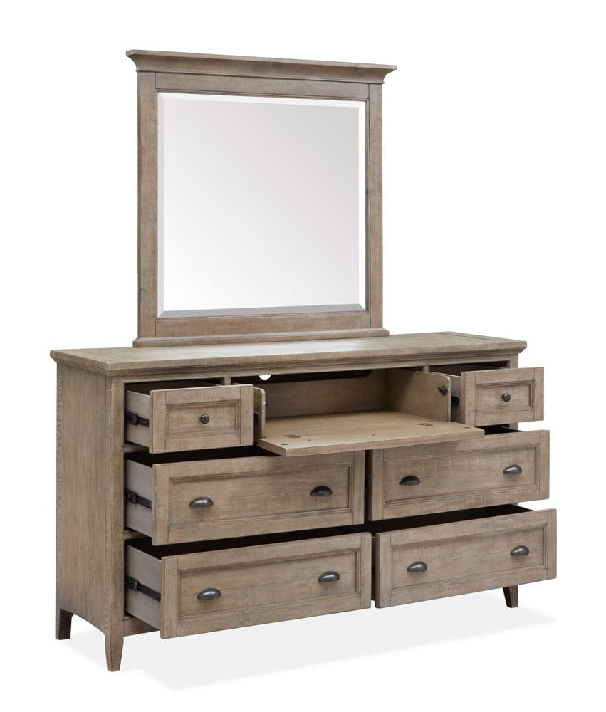 Magnussen - Paxton Place Dovetail Grey Drawer Dresser With Landscape Mirror - B4805-2040 view 10