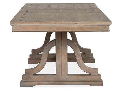 Magnussen - Paxton Place Dovetail Grey Extendable Trestle Dining Table With 6 Side Chairs - D4805-25-KIT3 view 4