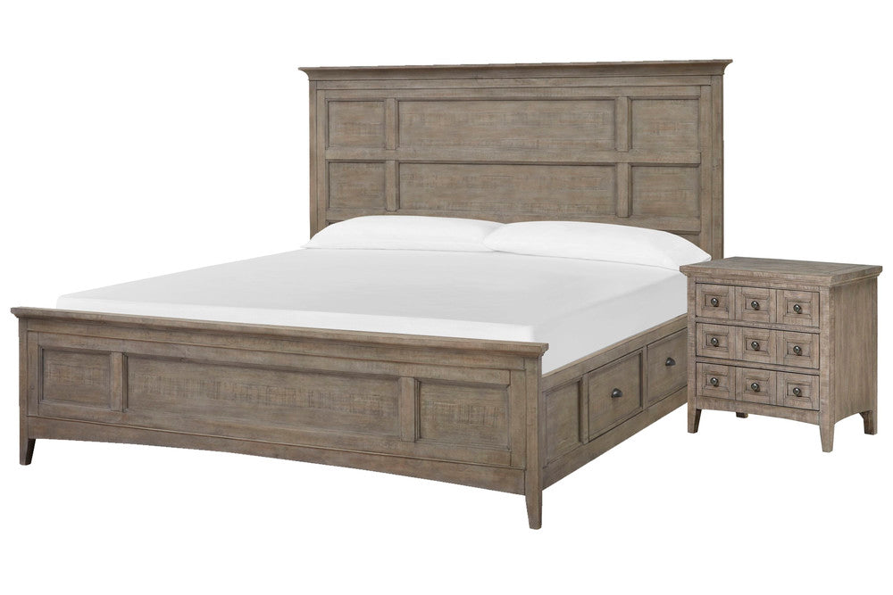 Magnussen - Paxton Place Dovetail Grey King Panel Storage Bed With Nightstand - B4805-65-KIT1 view 1