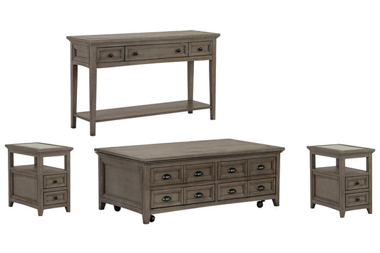 Magnussen - Paxton Place Dovetail Grey Lift Top Storage Caster Cocktail Table With 2 Chairside End Table And Sofa Table - T4805-50KIT6 view 1