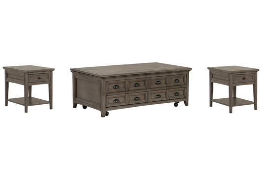 Magnussen - Paxton Place Dovetail Grey Lift Top Storage Caster Cocktail Table With 2 End Table - T4805-50KIT8 view 1