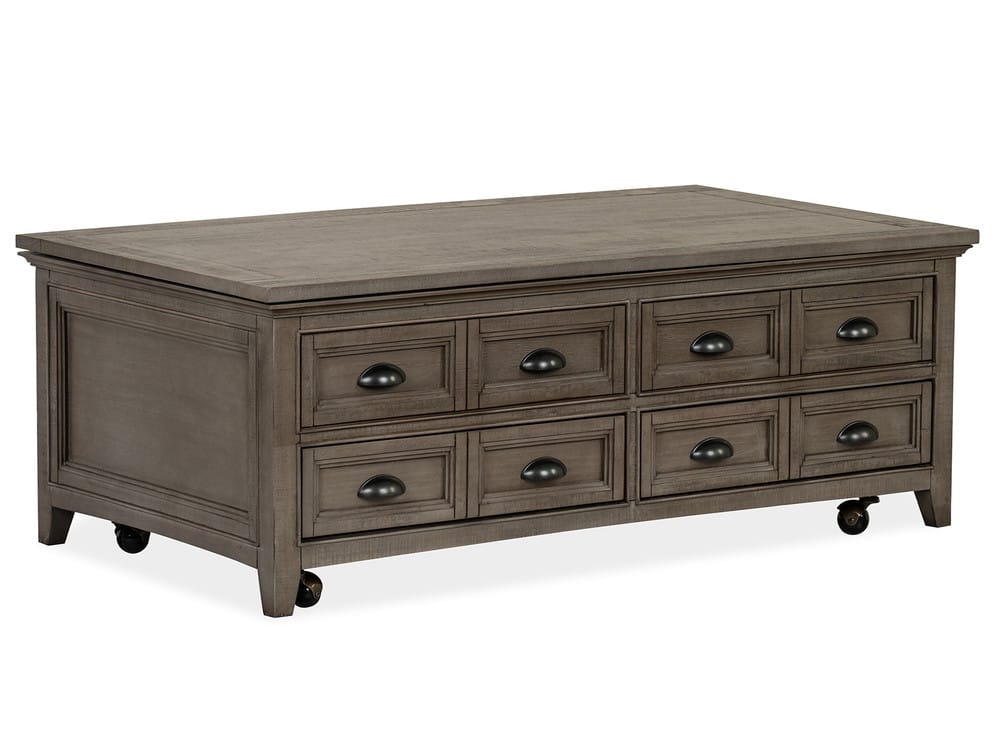 Magnussen - Paxton Place Dovetail Grey Lift Top Storage Caster Cocktail Table With End Table - T4805-50KIT7 view 2