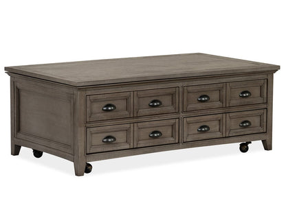 Magnussen - Paxton Place Dovetail Grey Lift Top Storage Caster Cocktail Table With End Table - T4805-50KIT7 view 2