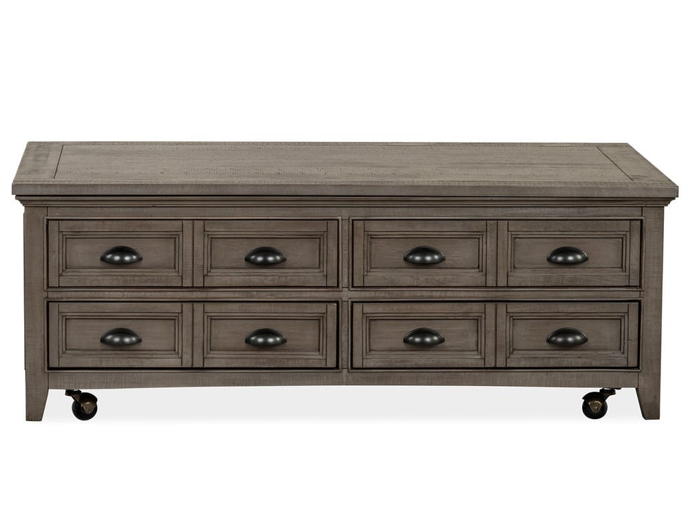Magnussen - Paxton Place Dovetail Grey Lift Top Storage Caster Cocktail Table With End Table - T4805-50KIT7 view 4