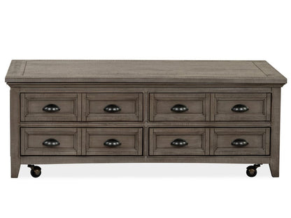 Magnussen - Paxton Place Dovetail Grey Lift Top Storage Caster Cocktail Table With End Table - T4805-50KIT7 view 4