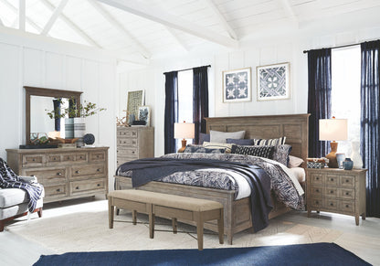 Magnussen - Paxton Place Dovetail Grey Queen Panel Storage Bed With 2 Nightstands - B4805-55-KIT2 view 9