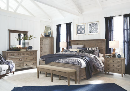 Magnussen - Paxton Place Dovetail Grey Queen Panel Storage Bed With Nightstand - B4805-55-KIT1 view 10