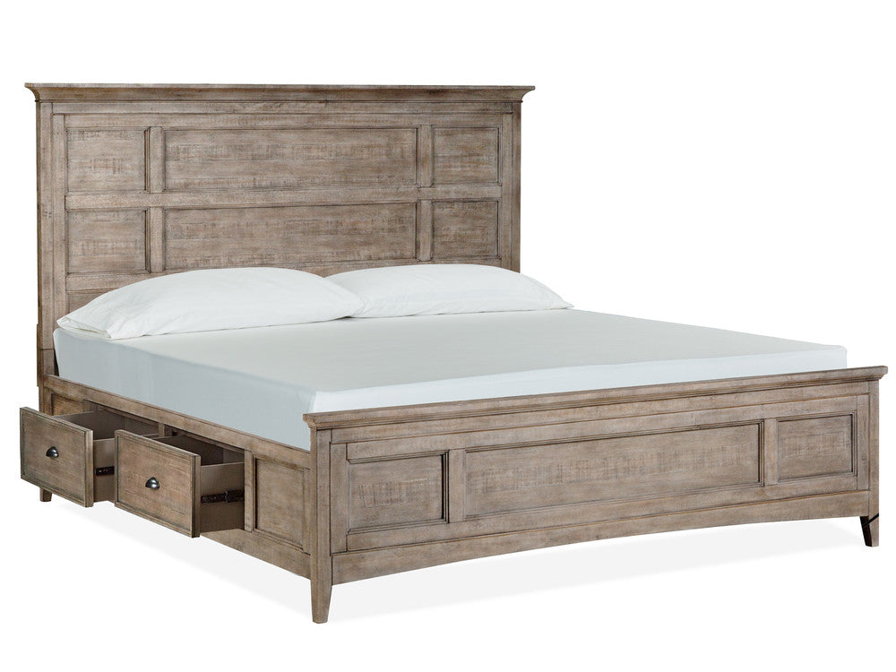 Magnussen - Paxton Place Dovetail Grey Queen Panel Storage Bed With Small Nightstand - B4805-55-KIT7 view 3
