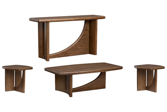 Magnussen - Phoebe Sienna Brown Rectangular Cocktail Table With 2 End Table And Sofa Table - T6385-43KIT3 view 1