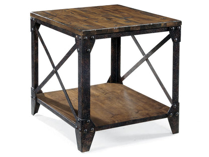 Magnussen - Pinebrook Distressed Natural Pine Rectangular 2 Braking Casters Cocktail Table With 2 End Table - T1755-43KIT8 view 3