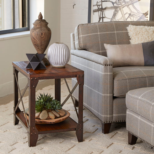 Magnussen - Pinebrook Distressed Natural Pine Rectangular Small End Table - T1755-04 view 1