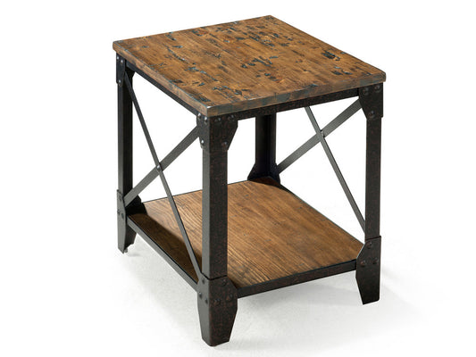 Magnussen - Pinebrook Distressed Natural Pine Rectangular Small End Table - T1755-04 view 2