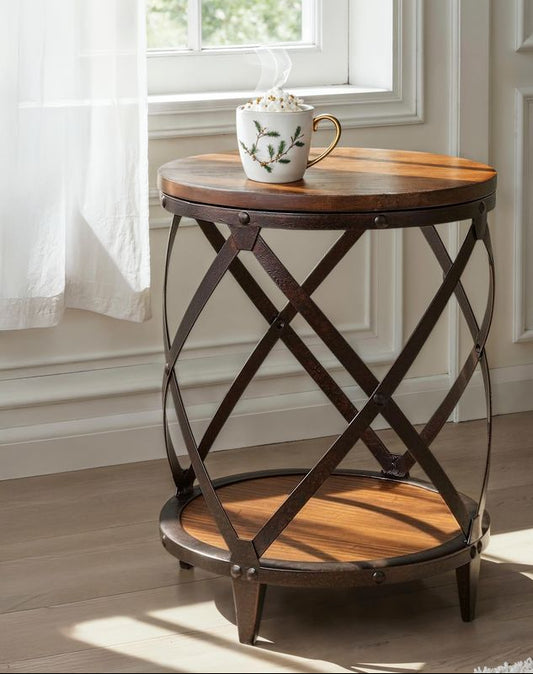 Magnussen - Pinebrook Wood Round Accent Table - T1755-35 view 2