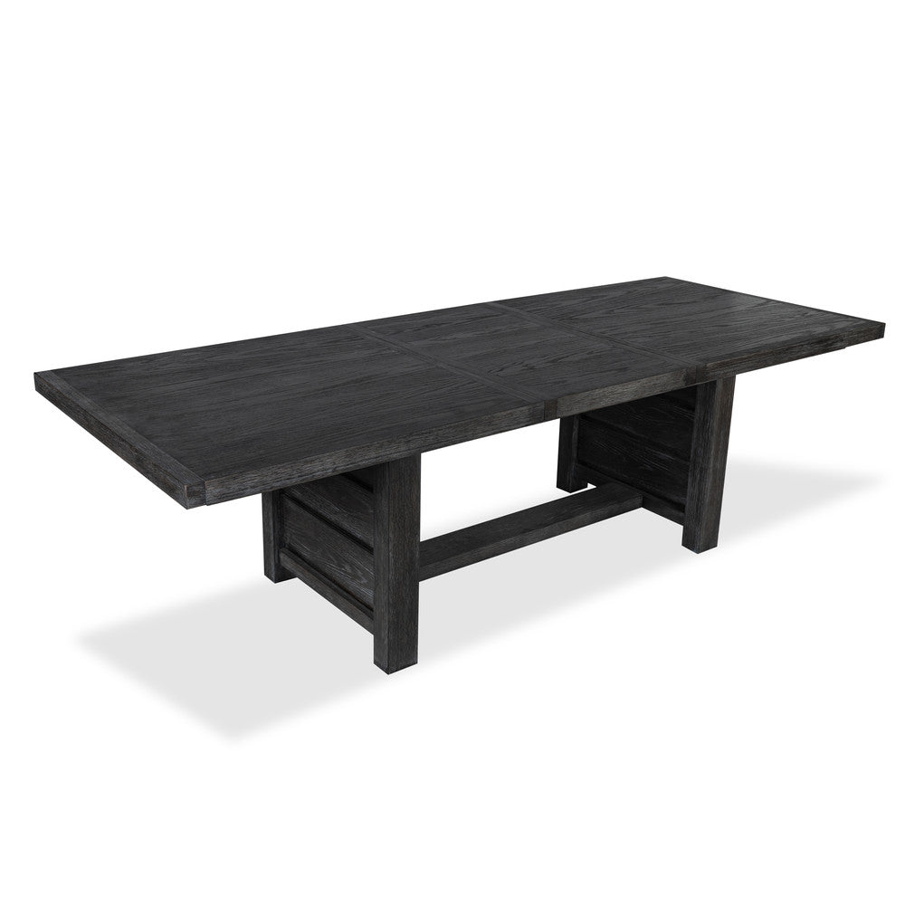 Magnussen - Plum Creek Ravenwood Black Extendable Trestle Dining Table With 2 Side Chairs And 2 Upholstered Side Chairs - D5990-21-KIT13 view 7