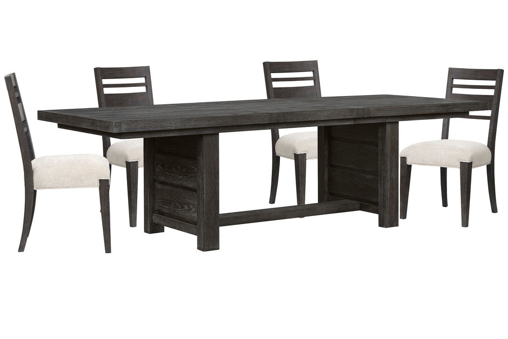Magnussen - Plum Creek Ravenwood Black Extendable Trestle Dining Table With 4 Side Chairs - D5990-21-KIT1 view 1