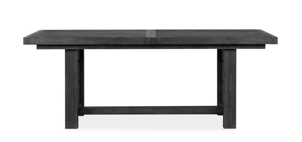 Magnussen - Plum Creek Ravenwood Black Extendable Trestle Dining Table With 4 Upholstered Side Chairs - D5990-21-KIT7 view 5