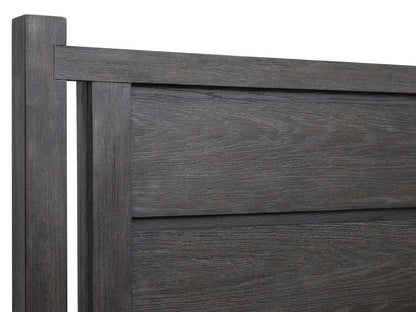 Magnussen - Plum Creek Ravenwood Black King Panel Bed 2 Nightstands Drawer Dresser With Landscape Mirror And Door Chest - B5990-64-KIT6 view 7