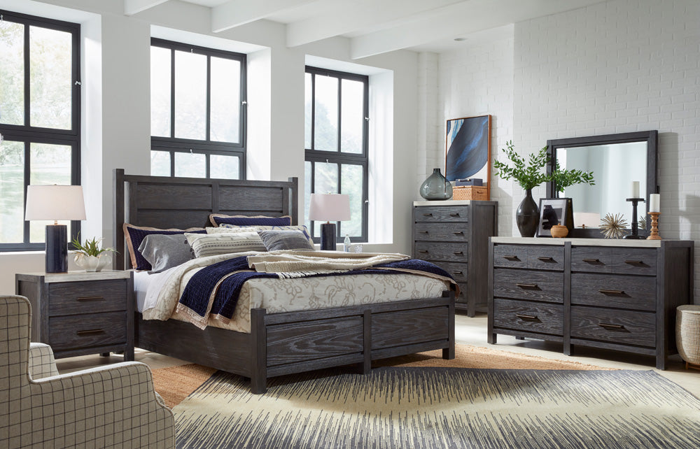 Magnussen - Plum Creek Ravenwood Black Queen Panel Bed - B5990-54 view 5