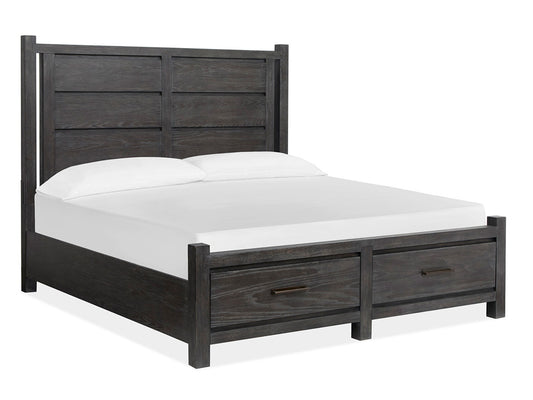 Magnussen - Plum Creek Ravenwood Black Queen Panel Storage Bed - B5990-54A view 1