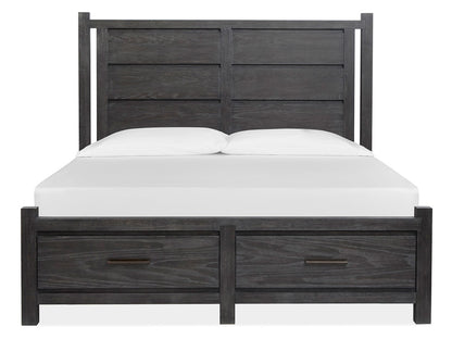 Magnussen - Plum Creek Ravenwood Black Queen Panel Storage Bed - B5990-54A view 2