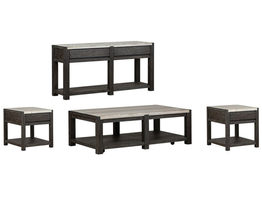 Magnussen - Plum Creek Ravenwood Black Rectangular Cocktail Table With 2 End Table And Sofa Table - T5990-43KIT3 view 1