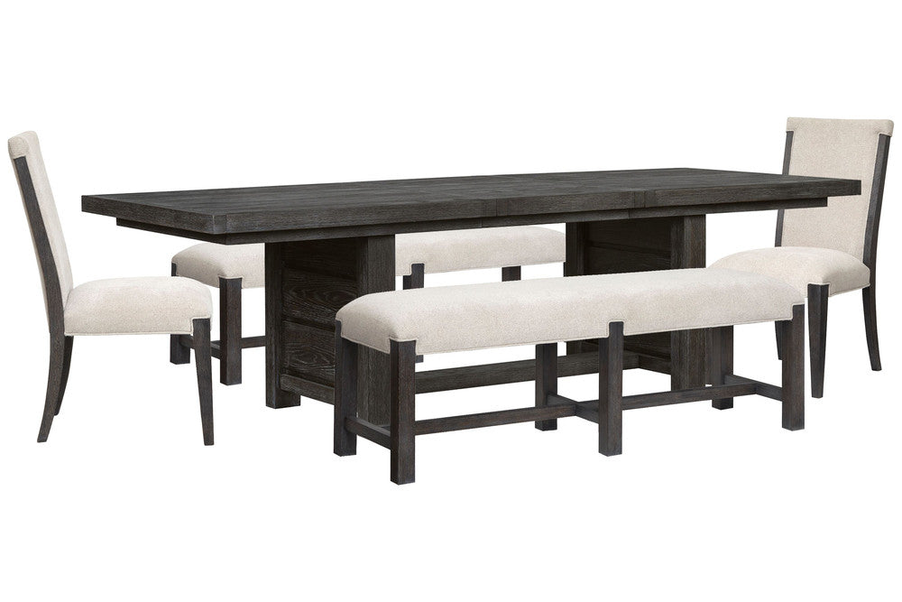 Magnussen - Plum Creek Ravenwood Black Rectangular Dining Table With 2 Benches And 3 Side Chairs - D5990-21-KIT40 view 1