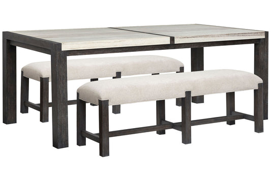 Magnussen - Plum Creek Ravenwood Black Rectangular Dining Table With 2 Benches - D5990-20-KIT34 view 1