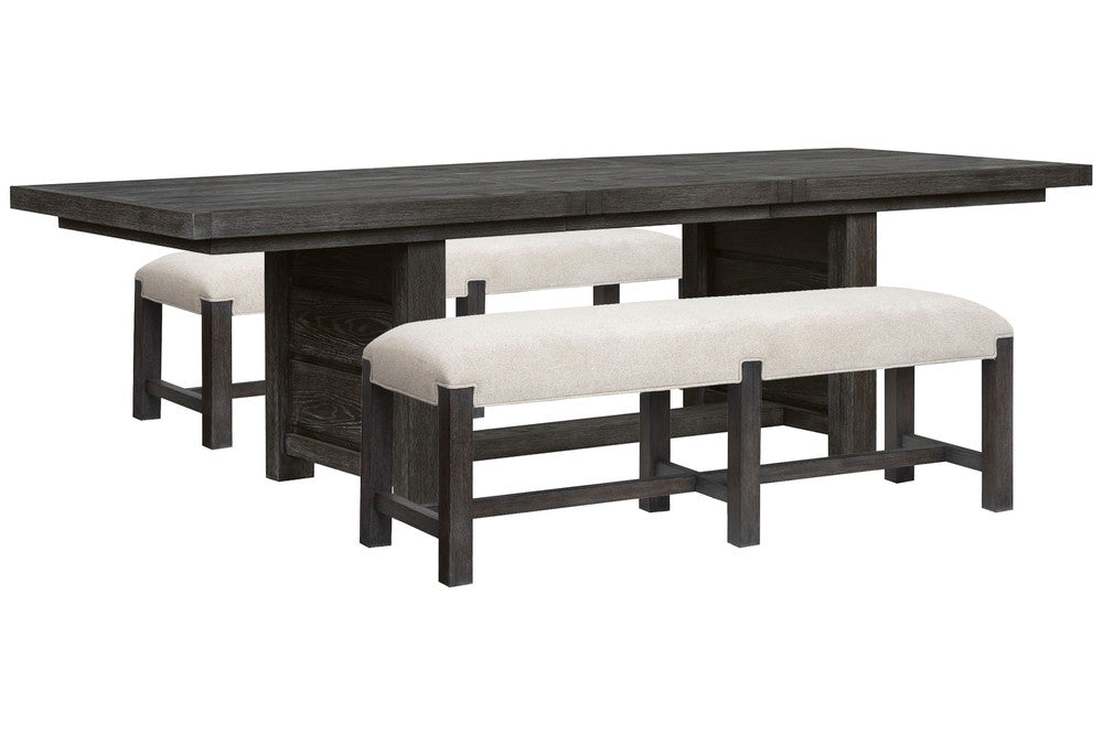 Magnussen - Plum Creek Ravenwood Black Rectangular Dining Table With 2 Benches - D5990-21-KIT34 view 1