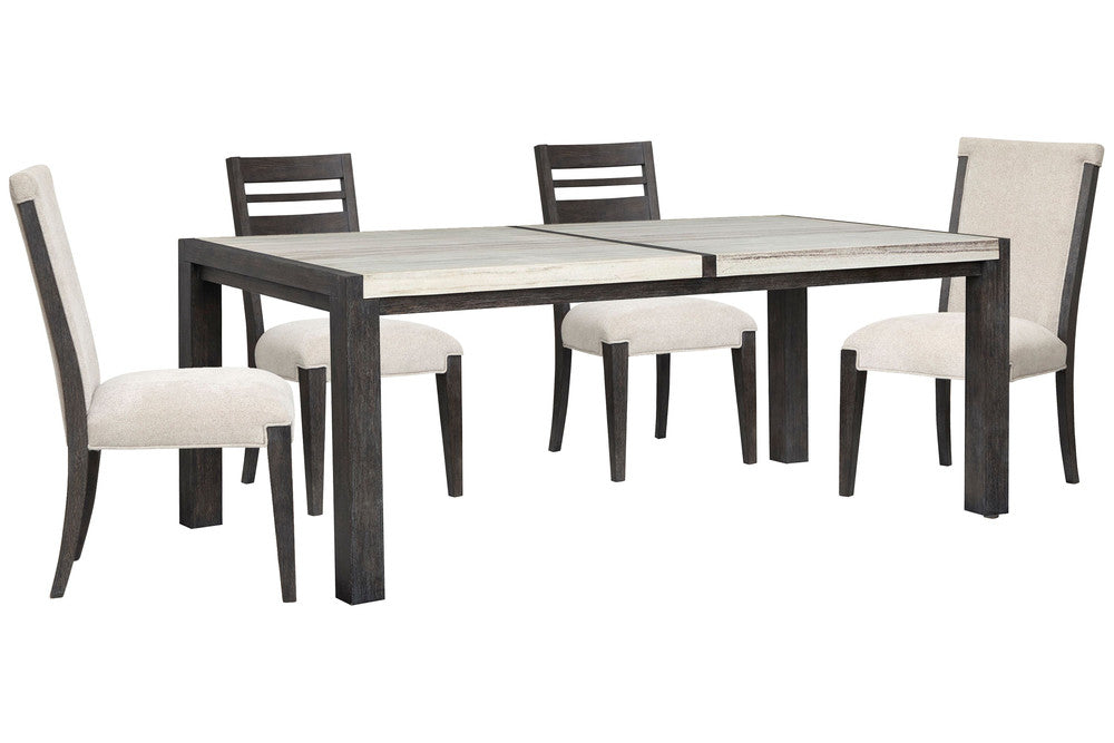 Magnussen - Plum Creek Ravenwood Black Rectangular Dining Table With 2 Side Chairs And 2 Upholstered Side Chairs - D5990-20-KIT13 view 1